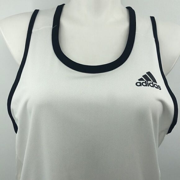 Adidas white with black trim tank - Picture 1 of 9